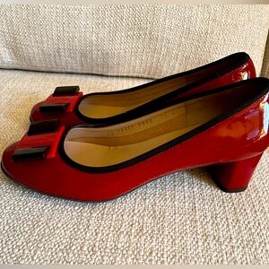 Red Ferragamo heels